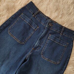 Bagatelle Crop Wide Leg Denim Jeans Sz 29 Blue